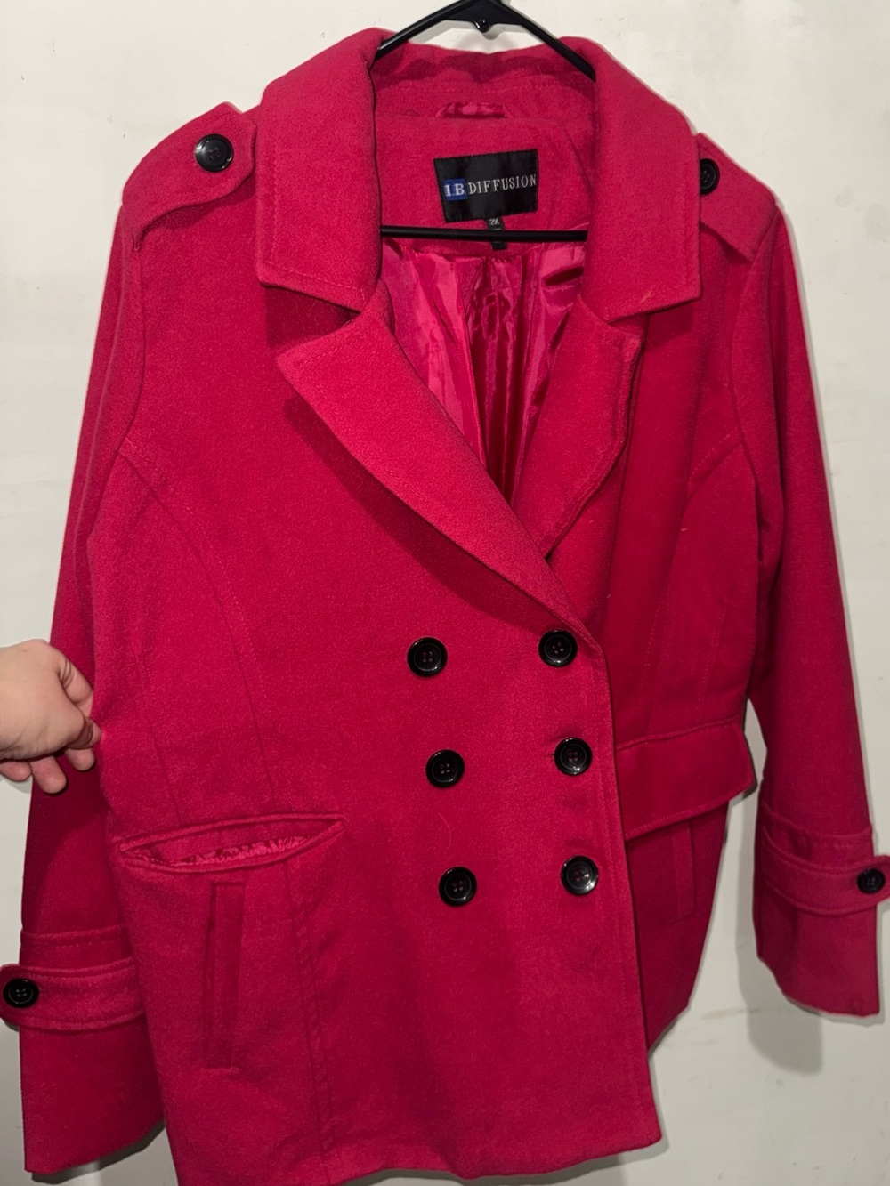IB Diffusion Women’s Red Lined Peacoat
